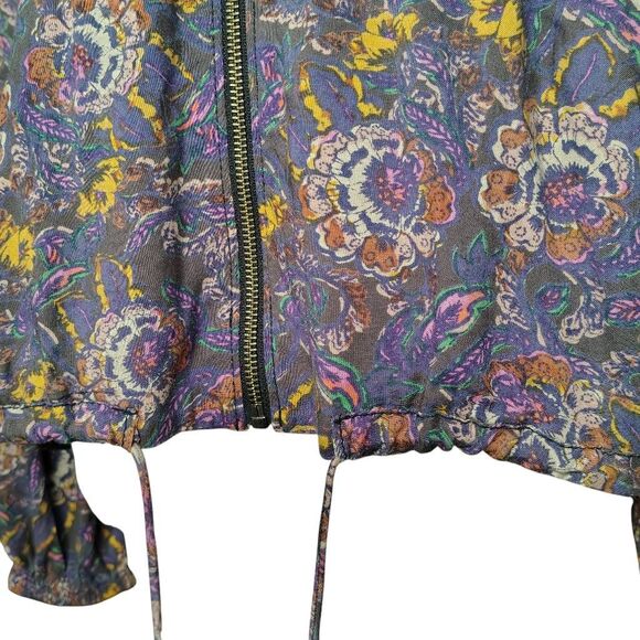 Free People Bell Sleeve Floral Zip Jacket – Women’s Small - Picture 7 of 9